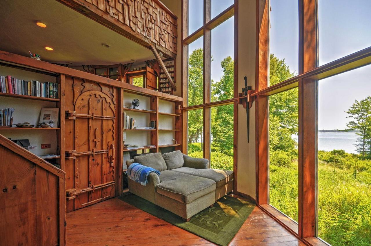 Вилла Dragonwood Castle On Waterfront With Stunning View Prospect Harbor Экстерьер фото
